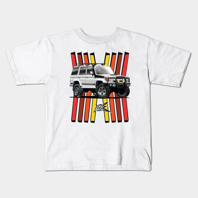 toyota landcruiser lc76 Kids T-Shirt by naquash